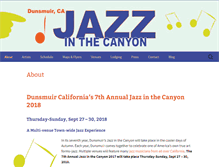 Tablet Screenshot of jazzinthecanyon.com